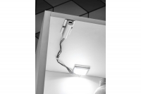 Komplet kúpeľňového nábytku Leonardo White IV - Biely / Dub Sherman Osvetlenie w standardzie 