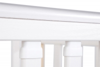Dřevěná dětská postýlka Iwo 120x60 se zásuvkou - bílá postel z silikonowa nakladka na postel 