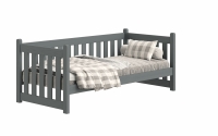 postel přízemní drewniane Swen DP 001 - grafit, 70x140  postel přízemní drewniane Swen DP 001 - grafit