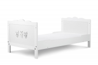drevená posteľ dla niemowlaka Marsell - Biely, 140x70 posteľ ktore zamienia sie w Detská pohovka 