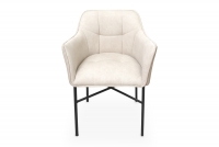 Čalouněná židle Rozalio s područkami - Cloud 03 béžová / černé nožky bezowe židle pro obývacího pokoje