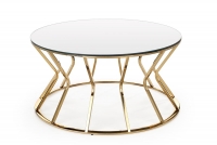 Konferenční stolek Afina - zrcadlo / zlatá AFINA Konferenční stolek Zrcadlo / Žlutý
