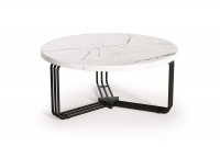 ANTICA Konferenční stolek Deska - Bílý mramor, Rošt - Černý (2p=1szt)