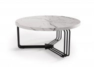 ANTICA dohányzóasztal, lap - fehér márvány, rács - fekete  antica Konferenční stolek Deska - Bílý mramor, Rošt - Fekete