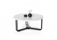 ANTICA dohányzóasztal, lap - fehér márvány, rács - fekete  antica Konferenční stolek Deska - Bílý mramor, Rošt - Fekete