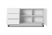 Komoda Asha 167 cm so zásuvkami a kovovým podstavcom - biely mat Komoda Asha 167 cm so zásuvkami a kovovým podstavcom - biely mat - vnútro 1