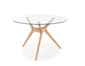 ASHMORE stôl Pracovná doska - Transparentný, noha - prírodné ashmore Stôl Pracovná doska - Transparentný, noha - prírodné
