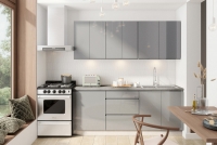 Horní kuchyňská skříňka Aspen G60 dvoudveřová - šedý lesk kolekce nábytku kuchennych Aspen - Šedý lesk 