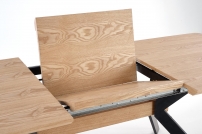 BACARDI stůl rozkládací dub přírodní / Fekete bacardi stůl rozkládací dub přírodní / Fekete