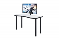 Písací stôl gamingowe Alin 120 cm z regulacja wysokosci - biela / čierny  Písací stôl gamingowe Alin 120 cm z regulacja wysokosci - biela / čierny 