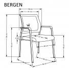 BERGEN Scaun Negru bergen Křeslo Černý