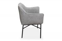 židle čalouněné z podlokietnikami Rozalio - šedý Cloud 83 / černé Nohy šedý židle z podlokietnikami