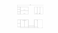 Kuchyně Bianka Bílý lesk - Komplet L 260x270 - Komplet nábytku kuchyňského Komplet nábytku kuchennych Bianka sciana 260cm 