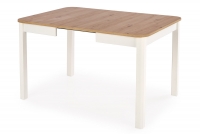 Rozkladací stôl 90x90 Biatro - Dub artisan / Biely Stôl biato na bialych nogach