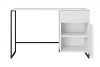 Psací stůl Asha 120 cm - bílý mat / černý rám psací stůl Asha 120 cm z szuflada - bílý mat / černá Rošt