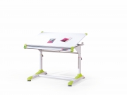 COLLORIDO Písací stôl biela-zelená-Ružová Písací stôl detská collorido - Biely / Zelený / Ružová