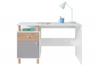 Písací stôl Faro FR9 - biely lux / dub artisan / šedá - Meblar
