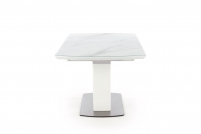 BLANCO stôl rozkládací Pracovná doska - Biely mramor / Biely, noha - Biely blanco Stôl rozkladany Pracovná doska - Biely mramor / Biely, noha - Biely