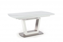 BLANCO stôl rozkládací Pracovná doska - Biely mramor / Biely, noha - Biely blanco Stôl rozkladany Pracovná doska - Biely mramor / Biely, noha - Biely