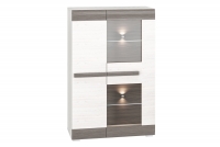 Komplet nábytku do obývacej izby Blanco 11 - Borovica sNiezna / new grey - 4 elementy Komplet Blanco 11