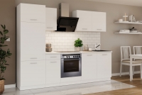 Komplet nábytku kuchennych Otin 2,6 m - Bílý/Bílý  Komplet nábytku kuchennych Otin 2,6 m - aranzacja 