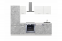 Komplet kuchyňského nábytku Otin 2,7 m - bellato šedý/Biely Komplet kuchyňského nábytku Otin 2,7 m - bellato šedý/Biely
