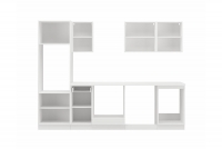 Komplet kuchyňského nábytku Otin 2,7 m - bellato šedý/Biely Komplet kuchyňského nábytku Otin 2,7 m - vnútro bryl 