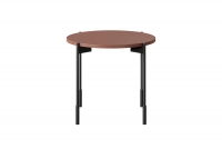 Kulatý kávový stolek Sonatia 45 cm - burgund konferenční stolek okragly Sonatia 45 cm - burgund - bok