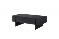 Konferenční stolek Larena 120 cm - černá / černý beton Černý Konferenční stolek