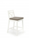 BORYS LOW Židle barová nízká Bílý / čal. Inari 23
