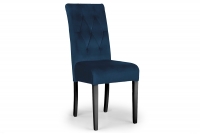 židle čalouněné Castello 5 z drewnianymi nogami - Námořnická modrá Salvador 05 / černé Nohy granatowe židle na czarnych nogach