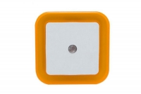 Noční LED svítidlo s detektorem pohybu - čtvercové - oranžové lampka nocna z czujnikiem zmierzchu