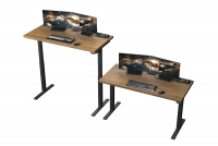 Terin íróasztal, elektromosan állítható magasság - 135 cm - kézműves aranysárga íroasztal elektryczne Terin z regulacja wysokosci 135 cm - aranysárga craft 