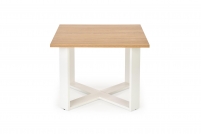 CROSS dohányzóasztal - tölgy sárga/fehér  cross Konferenční stolek Barva Dub Žlutý/Bílý
