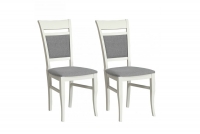 Komplet dwoch krzesel Kashmir - Bílý / šedý Komplet dwoch krzesel Kashmir - Bílý / šedý 