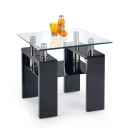 DIANA H négyzet alakú dohányzóasztal - lakkozott fekete  diana h Čtverec Konferenční stolek Fekete lakovaný