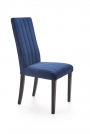Jedálenská stolička DIEGO 2 - čierna / tmavomodrý MONOLITH 77 diego 2 Stolička Čierny / tap. velvet prešívaný pasy - monolith 77 (námornícka modrá)