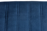 Jedálenská stolička DIEGO 2 - čierna / tmavomodrý MONOLITH 77 diego 2 Stolička Čierny / tap. velvet prešívaný pasy - monolith 77 (námornícka modrá)