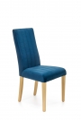 Jedálenská stolička DIEGO 3 - dub medový / tmavomodrý MONOLITH 77 diego 3 Stolička Dub medový / tap. velvet prešívaný pasy - monolith 77 (námornícka modrá)