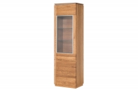 Montenegro 11 - jednodverová pravá vitrína drevená Vitrína jednodverová Montenegro 11 Pravostranná 56 cm - Dub Rustikálny