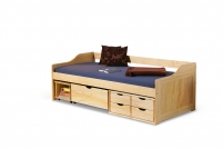 Dřevěná postel mládežnická se zásuvkami Maxima 2 90x200 - fenyőfa dřevěnýMládežnická postel s zásuvkami maxima 2 90x200 - fenyőfa