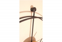 Oceľové nástenné hodiny KAYU 14 Dub v Loft štýle - Čierna - 75 cm 