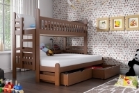 Poschodová posteľ Ania Maxi 90 x 200 Certifikát posteľ poschodová Tmavo hnedá