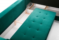 Elegantná Rohová sedacia súprava prešívaná Casandra U II Rozkladacia rohová sedačka do spania 