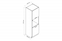 Emma D60 PK /2133 P/L - regál do vestavnou troubu Skříňka dolní pod vestavnou troubu
