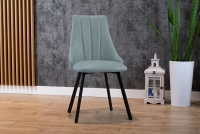 židle čalouněné na kovové podstavě Empoli 2 kov - Blankyt Gemma 70 / černé Nohy blekitne židle pro jídelny