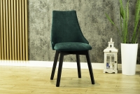 židle čalouněné na drewnianych nogach Empoli - tmavá Zeleň Monolith 37 / černé Nohy Zeloné židle na tapicerowanych nogach