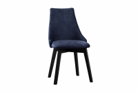 židle čalouněné na drewnianych nogach Empoli - tmavě modrý Monolith 77 / černé Nohy granatowe židle do jídelny