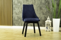 židle čalouněné na drewnianych nogach Empoli - tmavě modrý Monolith 77 / černé Nohy granatowe židle na czarnych nogach