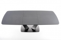 FANGOR stůl rozkládací, Deska - tmavý popel, Podstavec - Černý fangor stůl rozkládací, Deska - tmavý popel, Podstavec - Černý